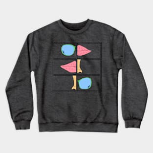 Mix Up Face Crewneck Sweatshirt